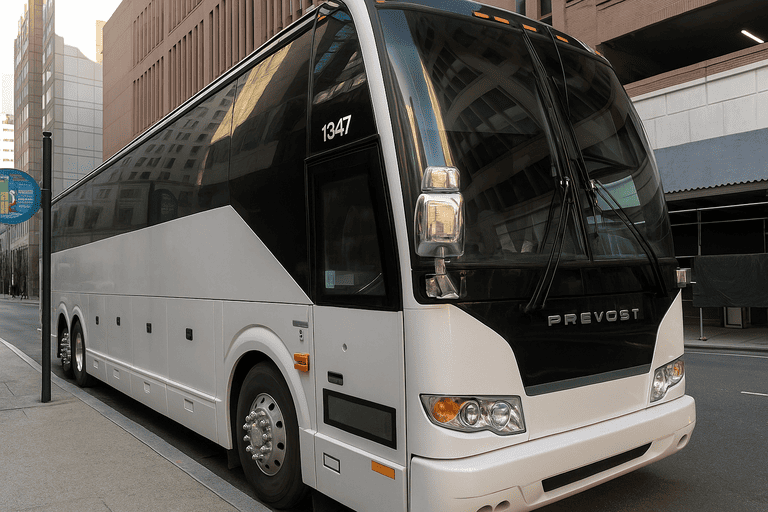 a Novi Charter Bus coach bus