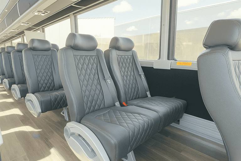 interior of Novi Charter Bus charter bus
