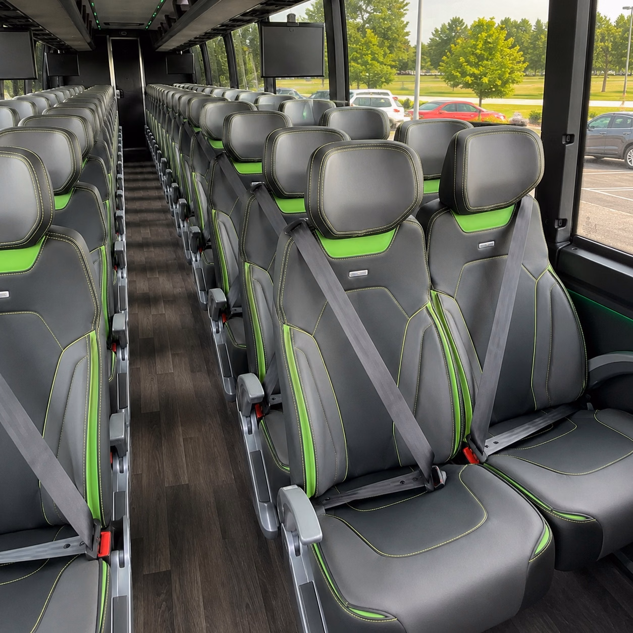 novi 56 passenger charter bus rental