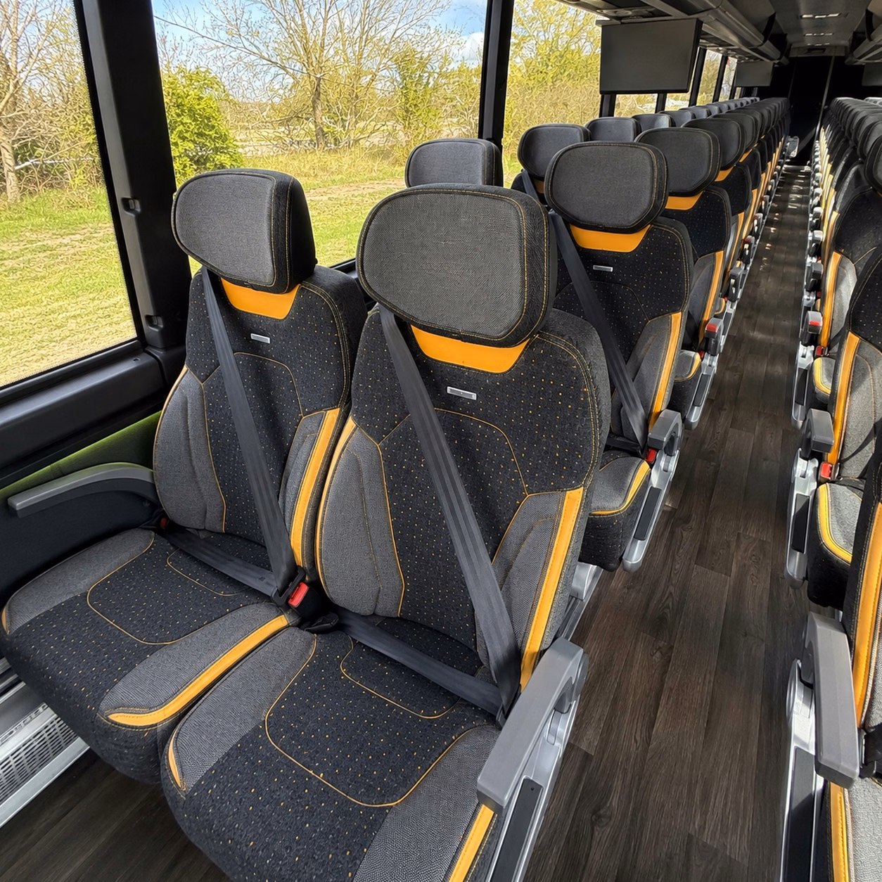 novi charter bus interior