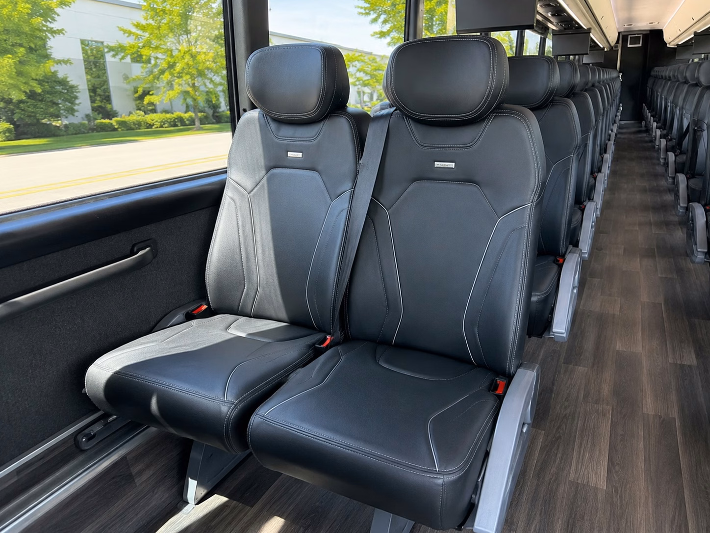 novi charter bus rental interior